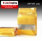 5 pcs High Quality Laser Foil Quad Seal Food Bag Golden Pet Food Pouches with Window